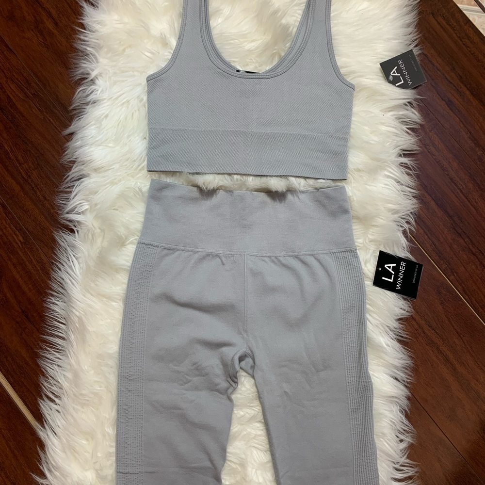 Seamless ribbed workout set - Picture 6 of 7